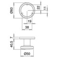 edi Knopf 1080/7020,F1 eloxiert,o. No. Produktbild img2 S