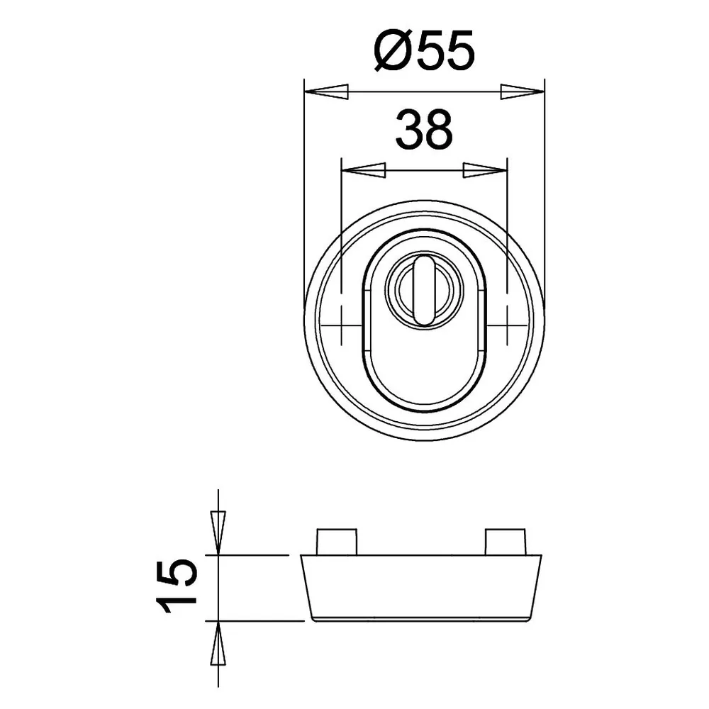edi Schutzrosetten-Satz 7456,rund,15mm,ES1,ZA/PZ,ER matt,TS65-70 Produktbild img2 L