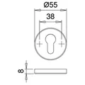 Produktbild von edi - Schutzrosetten-Satz 7156,rund,15mm,ES0,ZA/PZ,ER matt,TS65-68