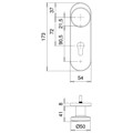 Produktbild von edi - Wechselgarnitur Targa/k FS 5203/0772, KS ov.,PZ72/9,TS 38-58,edelstahl