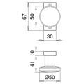 Produktbild von edi - Knopf Vesta 1396/7020,F1 eloxiert,o. No.