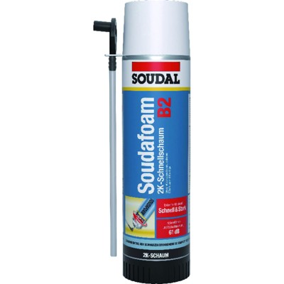 Produktbild von SOUDAL® - Soudafaom 2K B2 PU-Schaum (MDI-haltig) Baustoffklasse B2 400ml Dose