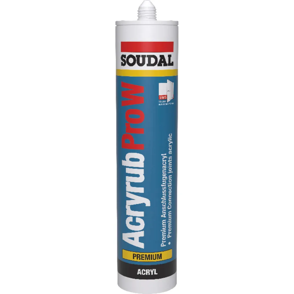 SOUDAL Acryrub Pro-W schwarz Acryldichtstoff silikon-/lösemittelfrei 310ml Kartusche Produktbild img2 L