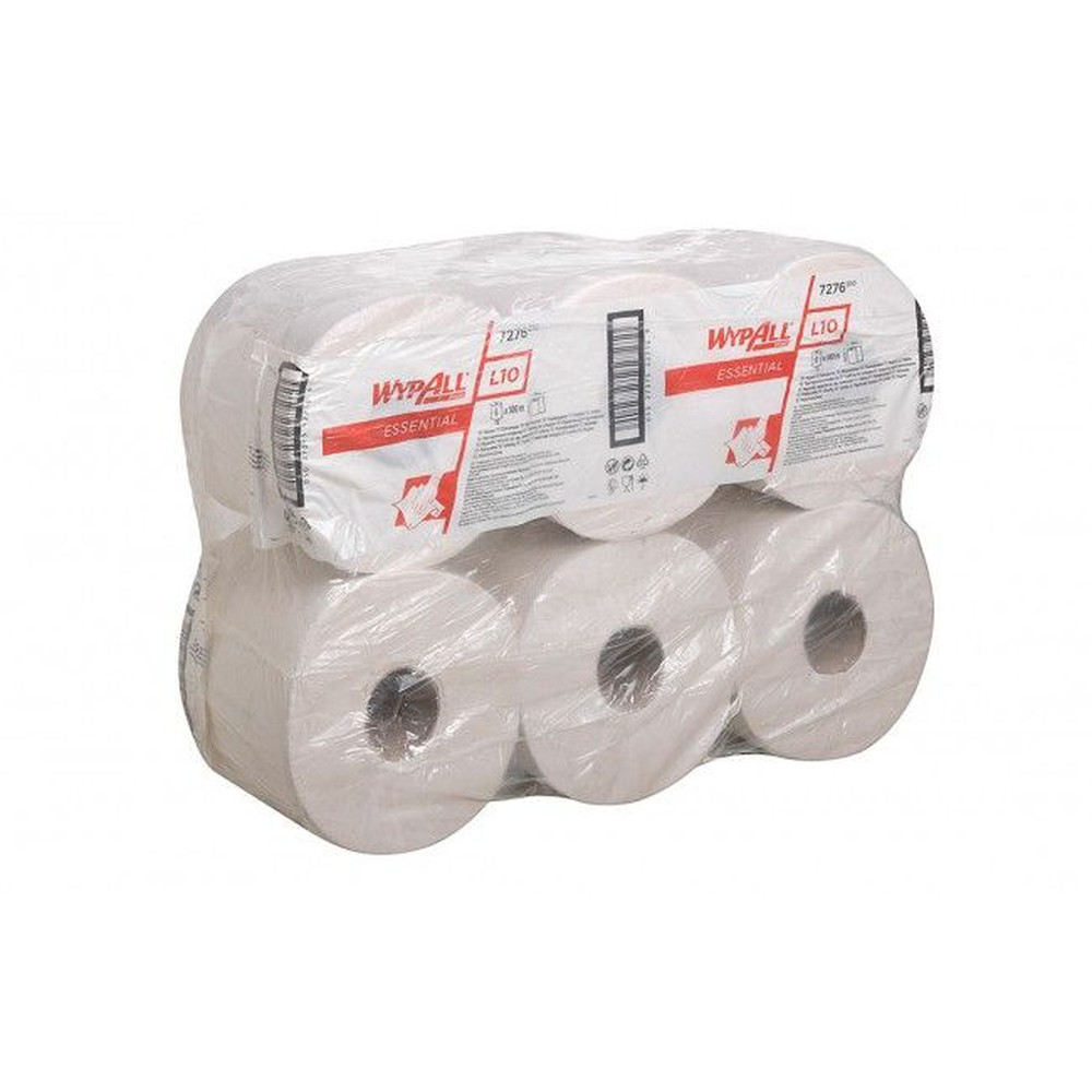 WYPALL Wischtuchrolle L10 weiß Zentralentnahme 19,5cm 300m, 6 Rollen VE Produktbild img1 L
