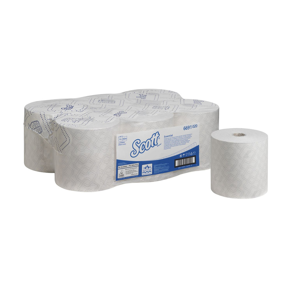 Scott® Max Rollenhandtuchpapier weiß 1-lagig Breite 19,8cm 350m Rolle VE 6 R. Produktbild img1 L