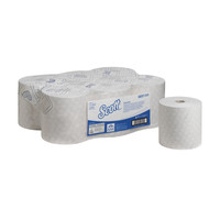 Scott® Max Rollenhandtuchpapier weiß 1-lagig Breite 19,8cm 350m Rolle VE 6 R. Produktbild