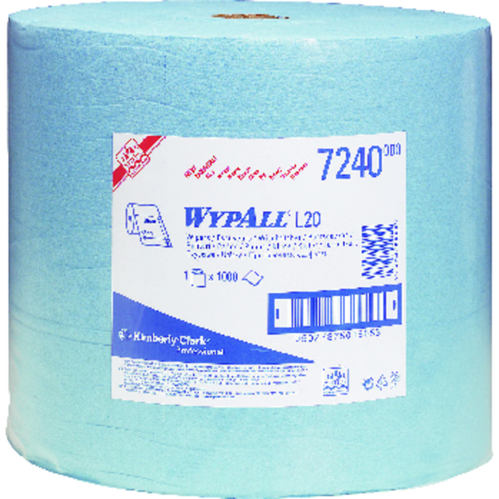 WYPALL® Wischtücher L10 EXTRA +, 1-lagig blau, perforiert, 33 x 38cm 1000 Blatt Produktbild img1 L