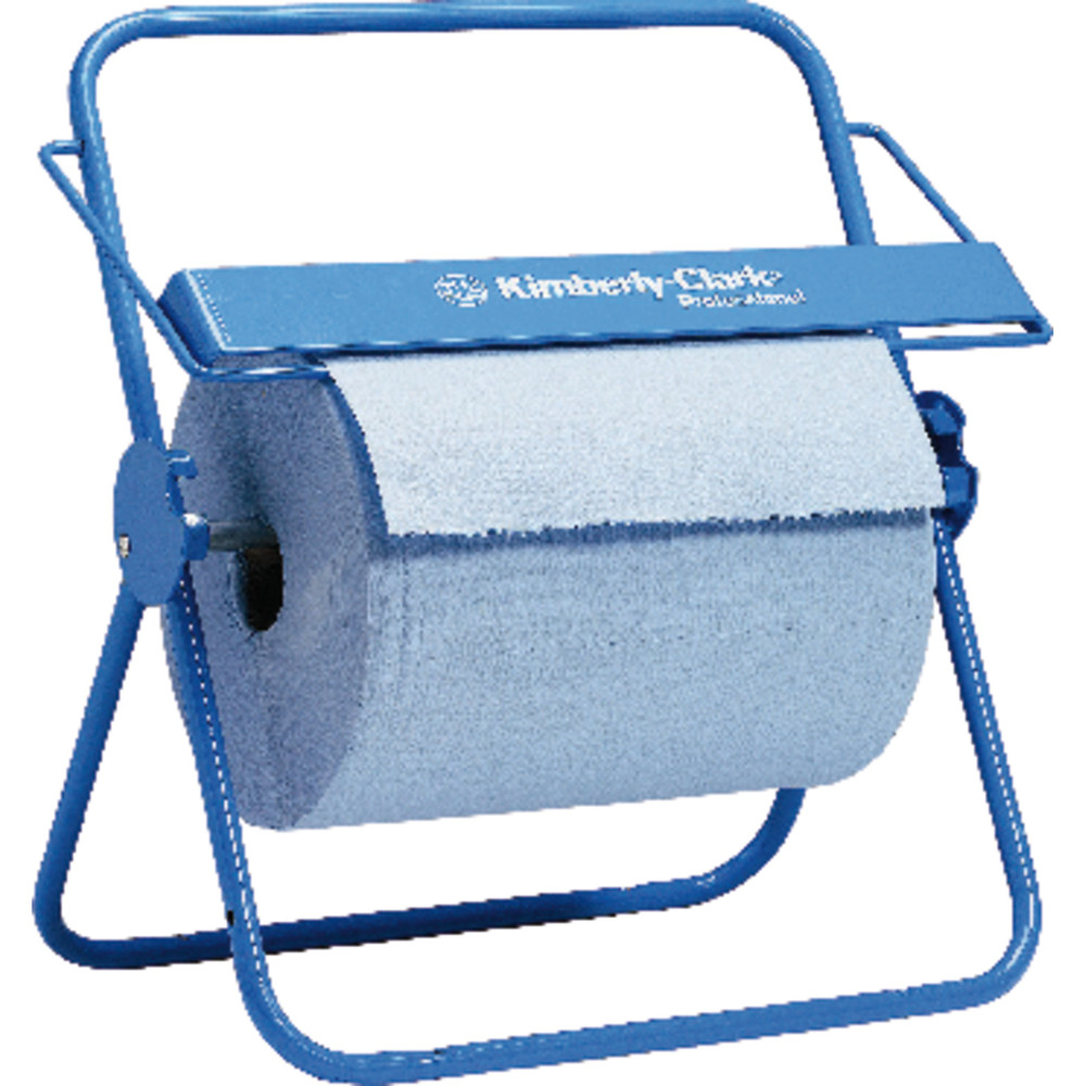 Kimberly-Clark® Wandhalter für Wischtuchrollen, Großrolle, Stahlrohr, mobil/immobil, blau Produktbild img1 L