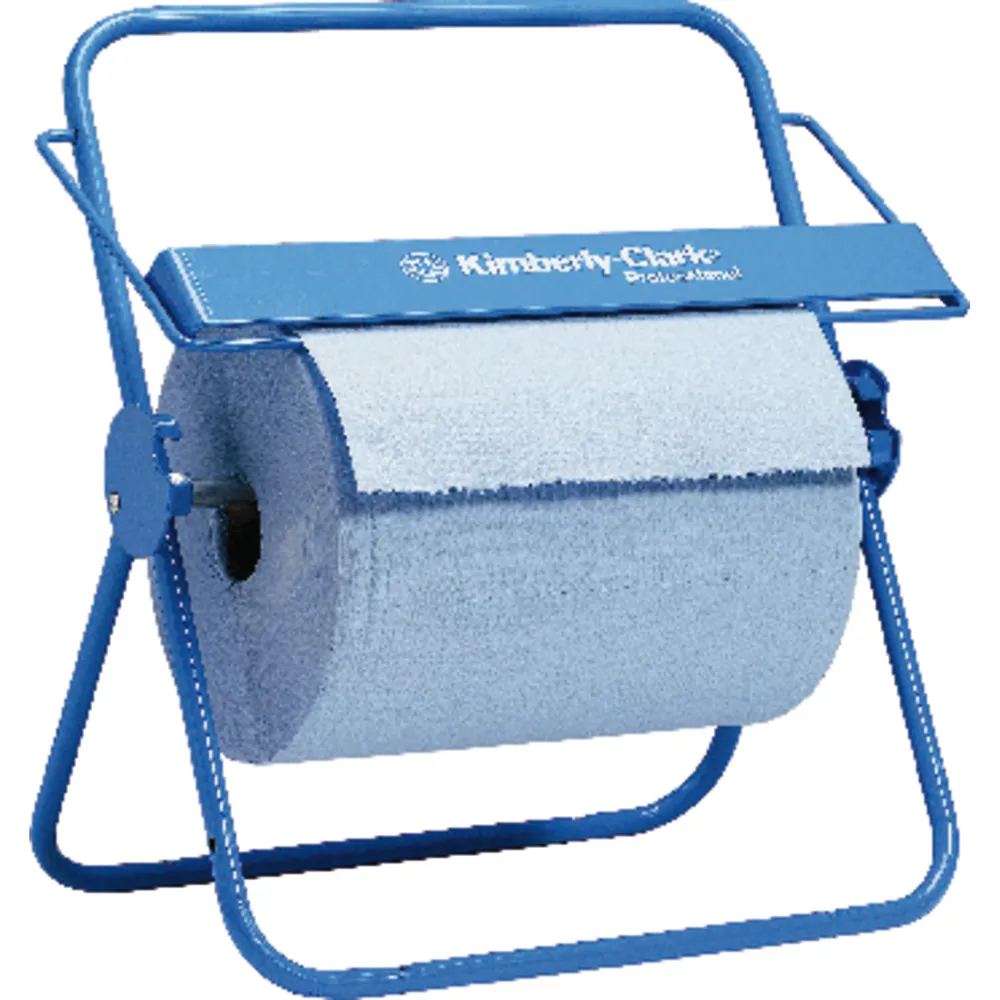 Kimberly-Clark Wandhalter für Wischtuchrollen, Großrolle, Stahlrohr, mobil/immobil, blau Produktbild img1 L