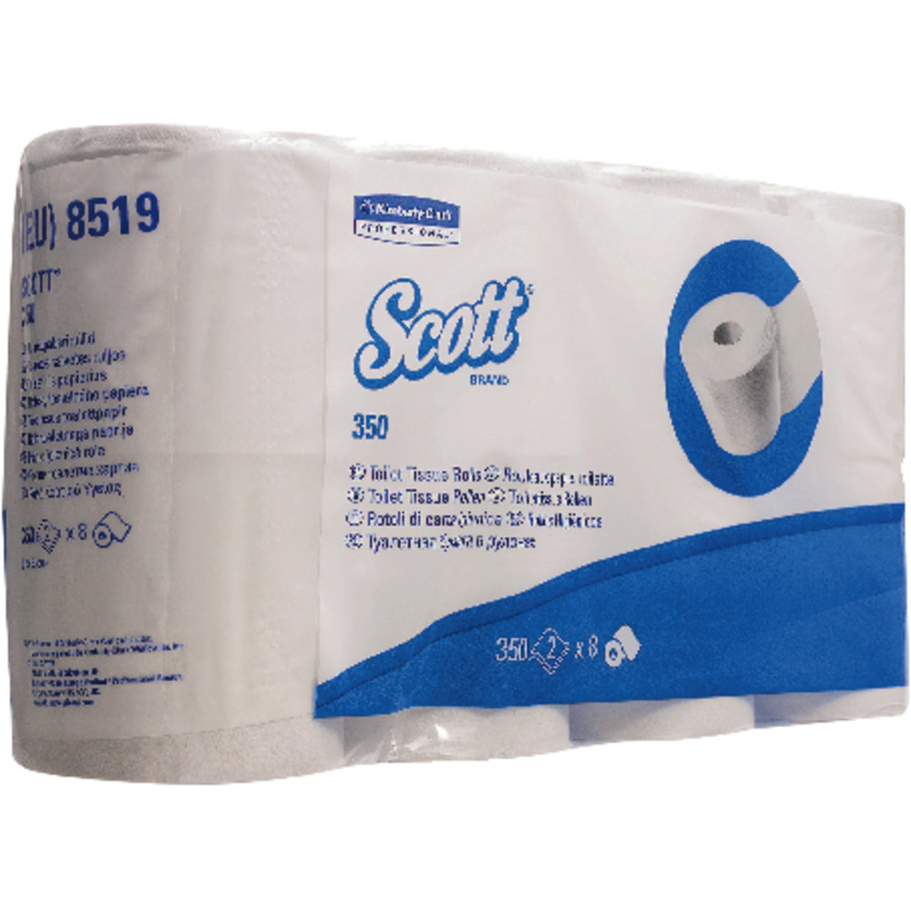 Scott® Toilet-Tissue 350 3-lagig hochweiß 1 VE = 6 x 350 Blatt Produktbild img1 L