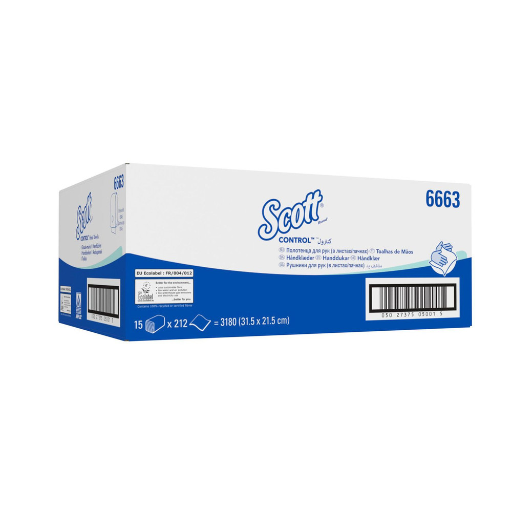 Scott® Handtuch 1-lagig weiß 3180 Tücher Produktbild img1 L