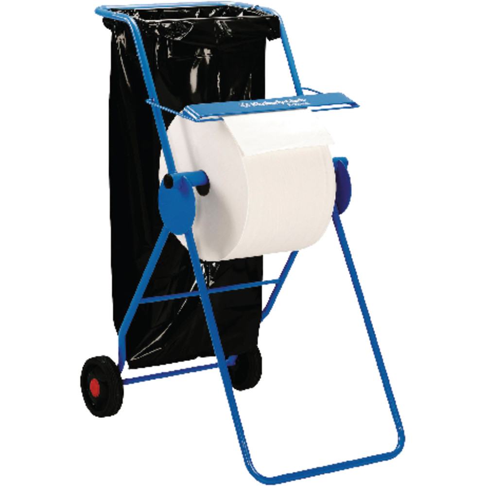 Kimberly-Clark® Mobiler Ständer für Wischtuchrollen, Großrolle, Stahl, manuell, blau Produktbild img1 L