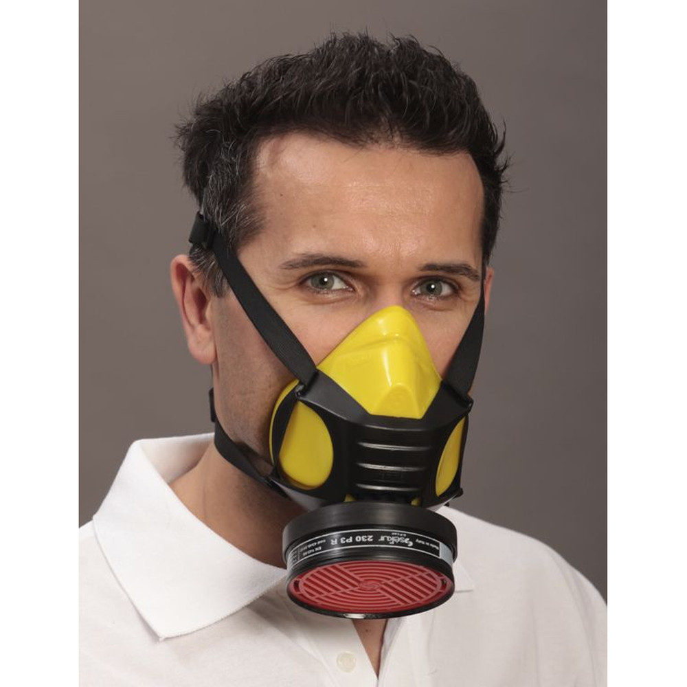 sekur Halbmaske Polimask GAMMA/Silikone,Gew. 165, 4-Punkt-Bebänderung Produktbild img1 L