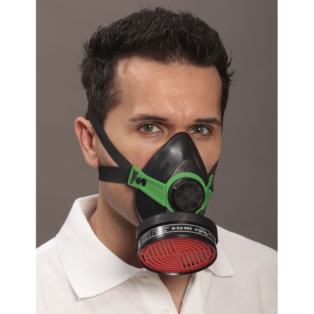 sekur Halbmaske Polimask 230,Gew. 145, 4-Punkt-Bebänderung Produktbild img1 L