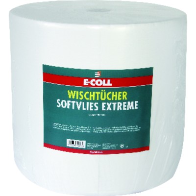 Produktbild von E-COLL - Wischtuch Softvlies Extreme weiß, Viskosevlies, 500 Stück 30 x 38cm