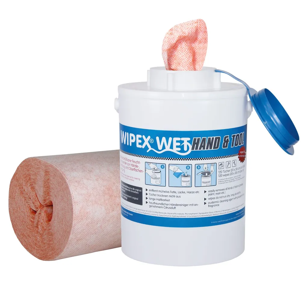 WIPEX WET Hand + Tool 2 Rollen + 2 Flaschen Starterpack Produktbild img1 L