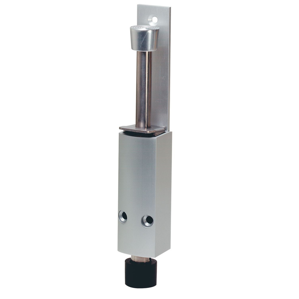 KWS OT-Türfeststeller, mit Tretbolzen, Hub 60mm, 1222, silberfarbig einbrennlackiert Produktbild img1 L