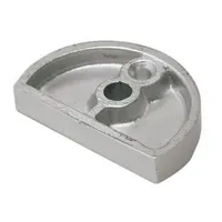 Produktbild von KWS - Unterlage, für Türpuffer, 1557, Aluminium,H 5mm, silberfarbig eloxiert