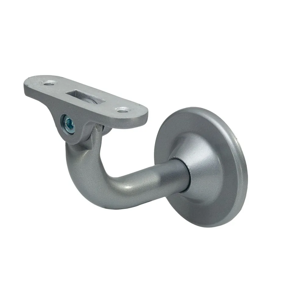 KWS GA-Handlaufstütze, 4513, mit flacher Auflage, Aluminium, silber einbrennlackiert Produktbild img1 L