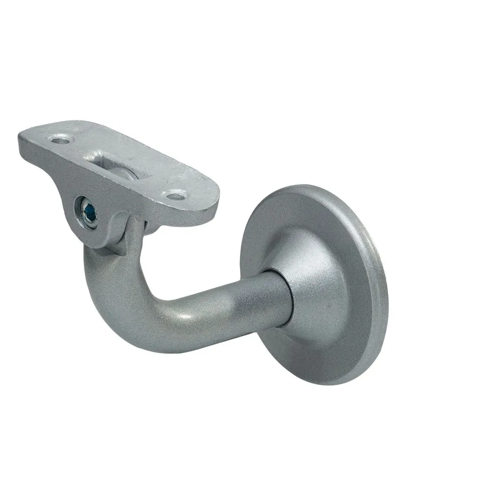 KWS GA-Handlaufstütze, 4511, mit gewölbter Auflage, Aluminium, silber einbrennlack. Produktbild img1 L