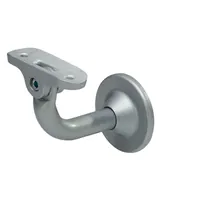 KWS GA-Handlaufstütze, 4511, mit gewölbter Auflage, Aluminium, silber einbrennlack. Produktbild