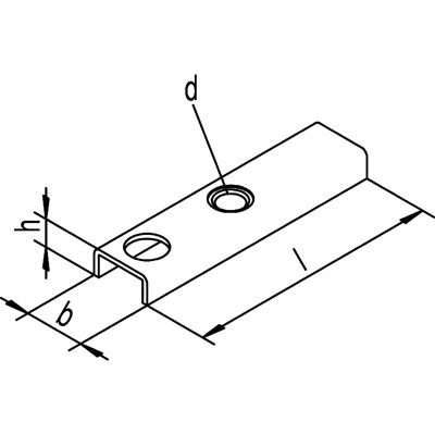 Produktbild von HELM - Schiebetor-Flansch, mit mittig platziertem Gewinde, 393 S, Stahl blank