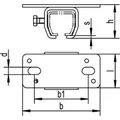 HELM Schiebetor-Deckenbefestigungsmuffe, 402, für Laufschiene, 400, Stahl Produktbild img2 S