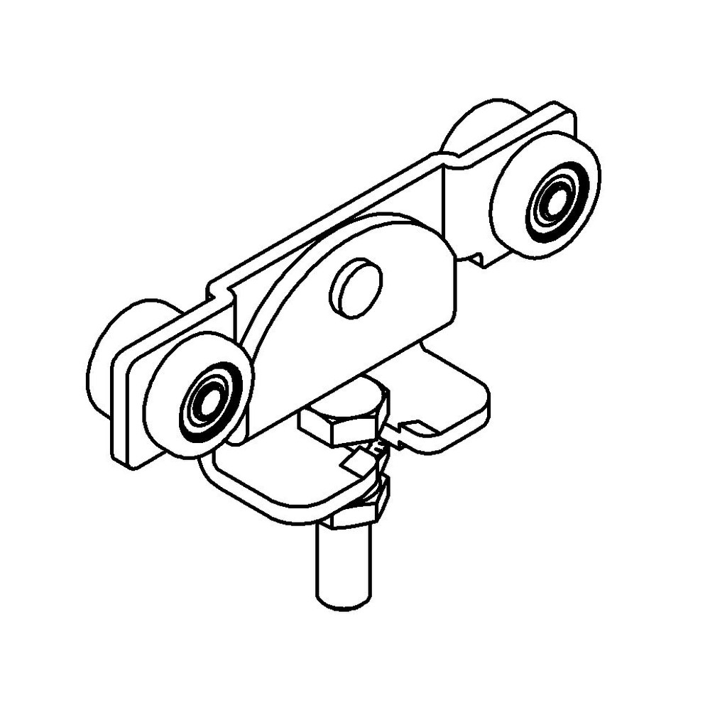 HELM Rollapparat, 591,doppelpaarig,zum Einhängen, für Prof.-Nr.500, Ø 48,L 238 Produktbild img2 L