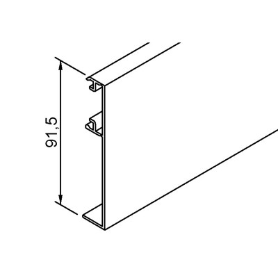 Produktbild von HELM - OT-Clipsblende, für Laufprofil, 1700mm, silber eloxiert