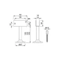 Produktbild von KWS - GA-Trennwandstütze, 4021, Stahl, stahlblau, verzinkt, H 150mm
