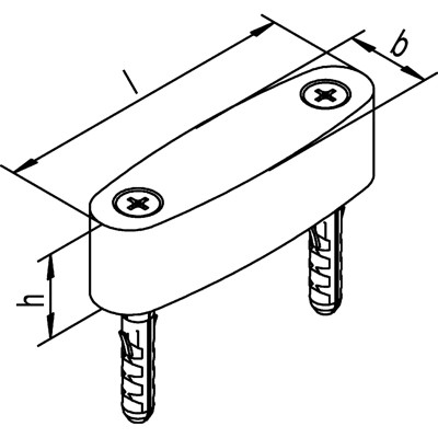 Produktbild von HELM - OT-Führungsgleiter, 316,B 19,5mm,H 19,5mm,T 19,5mm, Kunststoff unbehande