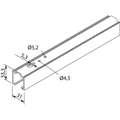 Produktbild von HELM - OT-Laufprofil 3100mm, 60, naturton