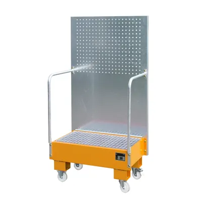 Produktbild von BAUER - Auffangwanne mit Lochplattenwand, fahrbar LPW 60-2 lackiert RAL 2000