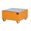 Produktbild von BAUER - Auffangwanne mit Gitterrost 800 x 800 x 460mm, lackiert orange RAL 2000