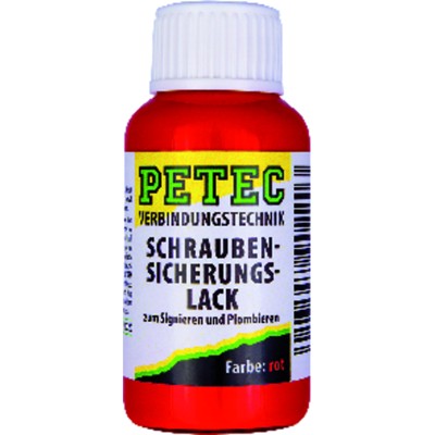 Produktbild von PETEC - Schraubensicherungslack rot, 20ml