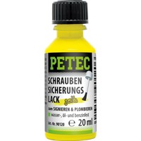 Produktbild von PETEC - Schraubensicherungslack gelb, 20ml