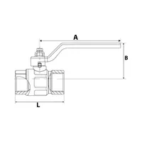 Produktbild von RIEGLER - Kugelhahn »valve line«, Handhebel blau, MS vern., IG/IG, G 1 1/2 (334