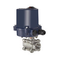 Produktbild von RIEGLER - 2-Wege-Edelstahlkugelhahn, elekt. Stellantrieb, 24 V DC, Rp 1 1/2 (35