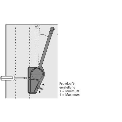 Produktbild von HETTICH - Schrank-Kleiderlift, Duo Lift 18, 9079882, 750-1150mm, 18kg, aluminiu