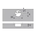 Produktbild von HETTICH - Möbel-Topfscharnier, Intermat 9924, 72959, 95°,Kröpf. 1mm, ZDG silber