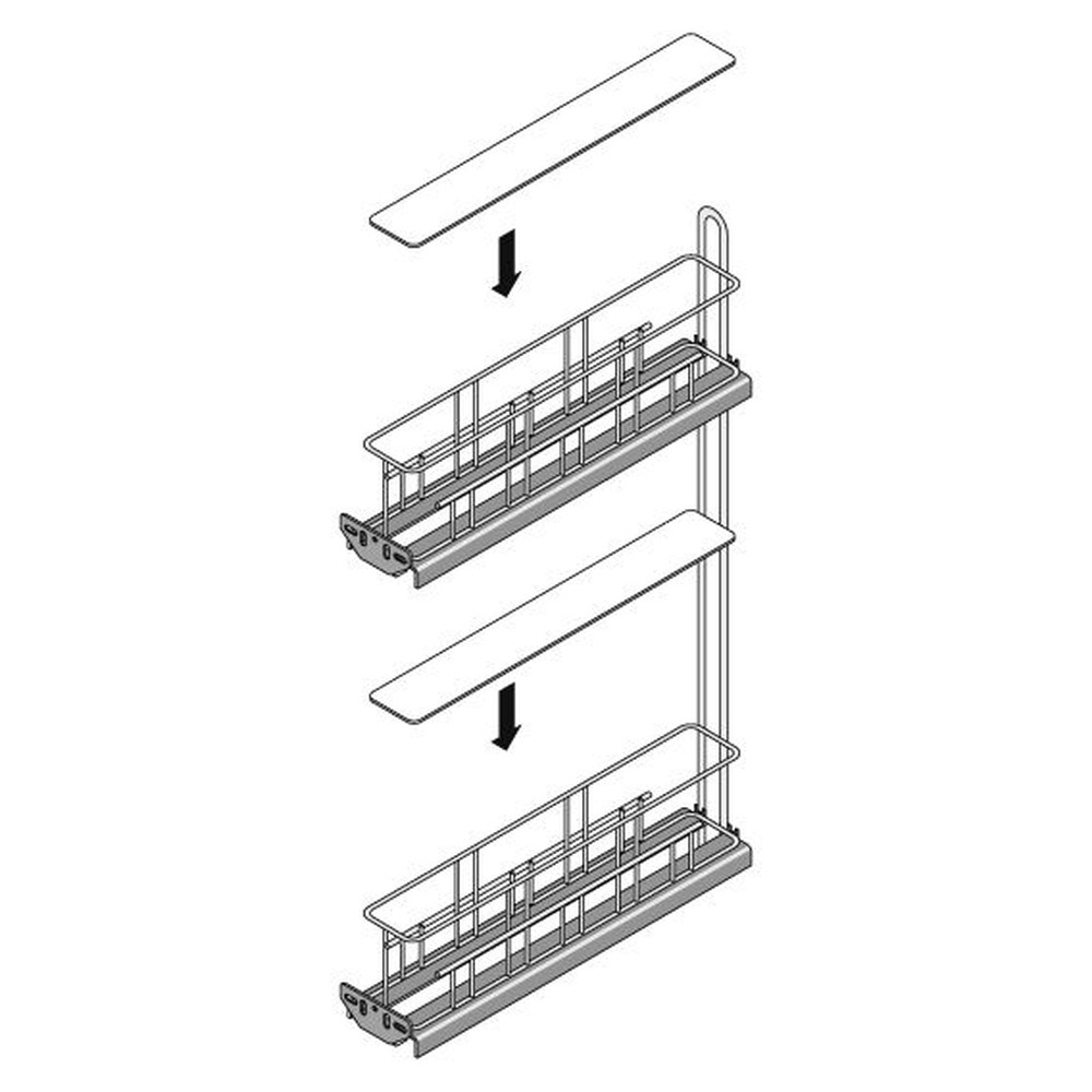 HETTICH Auszugsrahmen-Einlegeboden, Cargo IQ plus 150 9077601, Kunststoff transluzent Produktbild img2 L