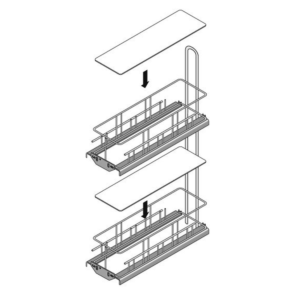 HETTICH Auszugsrahmen-Einlegeboden, Cargo IQ plus 200 9065861, Kunststoff transluzent Produktbild img2 L