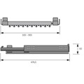 Produktbild von HETTICH - Schrank-Hosenhalter,Amari 9132918, Li.Korpusb.700-800mm, 12 Hosen,Sta