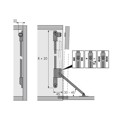 Produktbild von HETTICH - MB-Klappenhalter, Klassik D 21581, lichte KH 465-564, vernickelt, ls