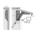 Produktbild von HETTICH - Möbel-Hochklappbeschlag, 90°, Lift 79389, Stahl vernickelt