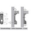 Produktbild von HETTICH - Schrankrohr-Lager, SL 786, 70668, für Kleiderstange 30x15mm, vernicke