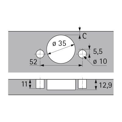 Produktbild von HETTICH - MB-Topfscharnier, Sensys 8631i, 9091402, 95°,Kröpf. 0mm, Stahl silber