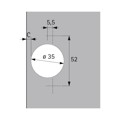 Produktbild von HETTICH - Möbel-Topfscharnier, Perfekt 5737, 69603, 95°, Stahl silber vernickel