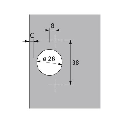 Produktbild von HETTICH - Möbel-Topfscharnier, Perfekt 5224, 69609, 95°, Stahl silber vernickel