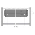 Produktbild von HETTICH - Stahlschubk.-Zwischensteg, für Hängerahmen, Systema Top 2000 9039373,